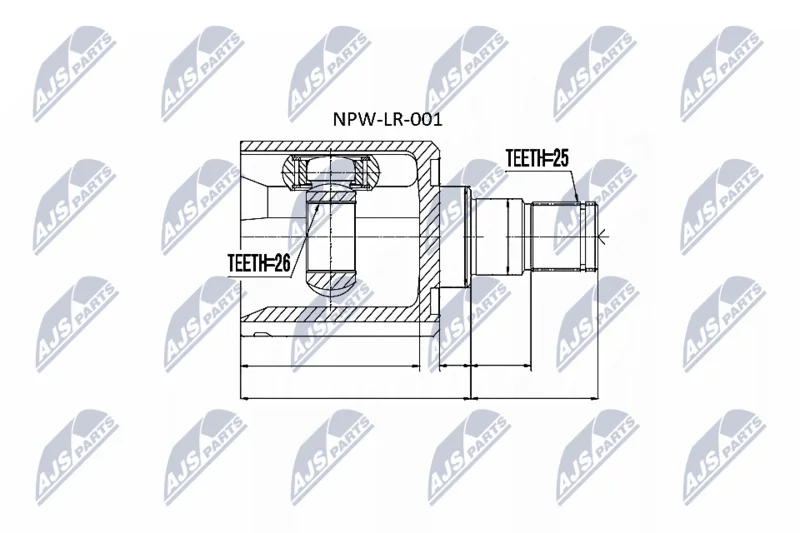 Joint Kit, drive shaft NTY NPW-LR-001