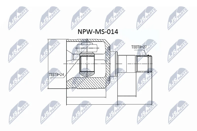 Sada kĺbov, hnací hriadeľ NTY NPW-MS-014
