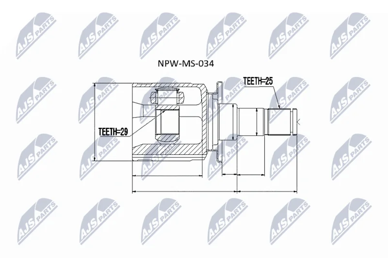 Joint Kit, drive shaft NTY NPW-MS-034