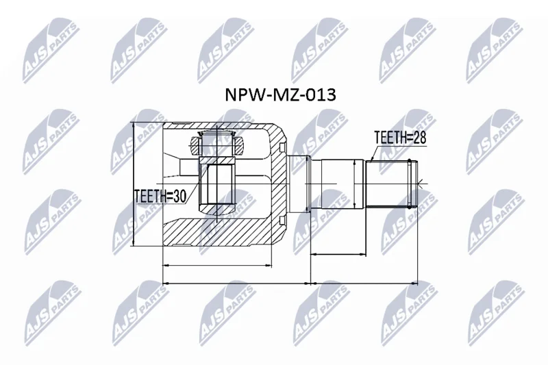Joint Kit, drive shaft NTY NPW-MZ-013