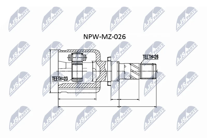 Sada kĺbov, hnací hriadeľ NTY NPW-MZ-026