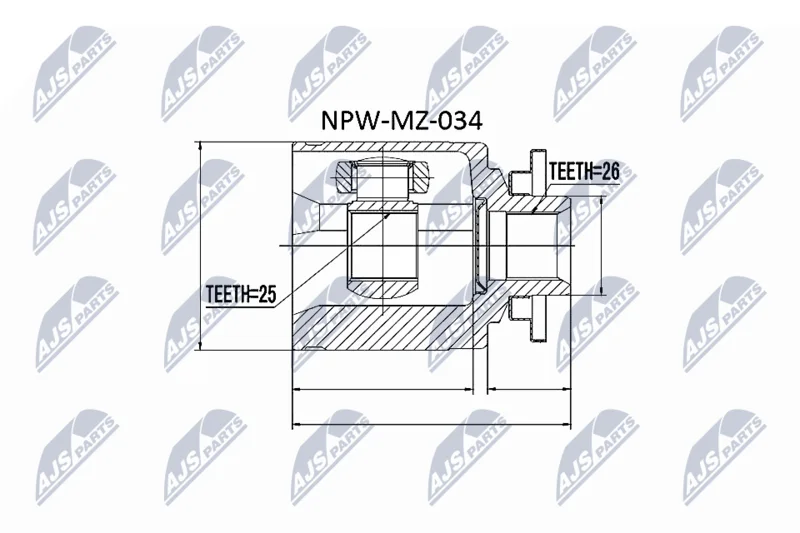 Joint Kit, drive shaft NTY NPW-MZ-034