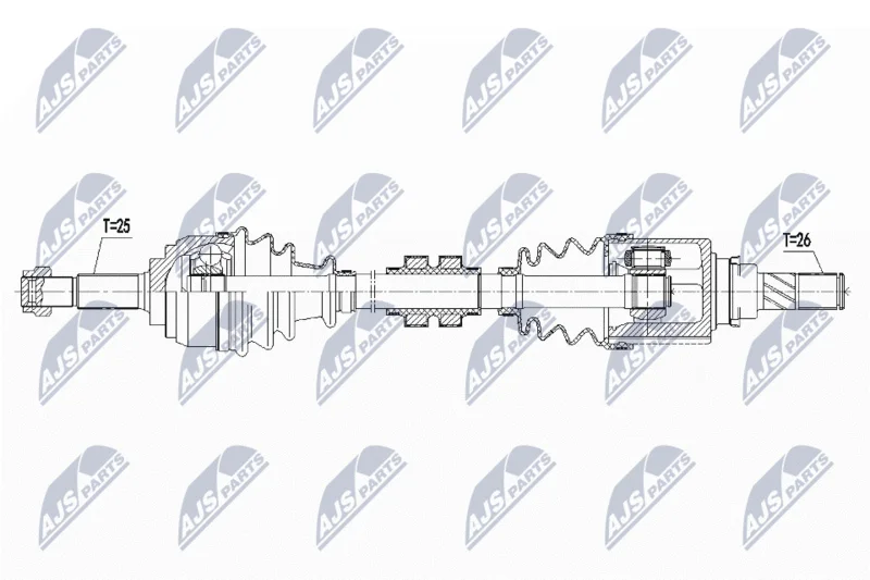 Hnací hriadeľ NTY NPW-NS-100