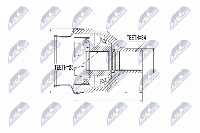 Sada kĺbov, hnací hriadeľ NTY NPW-PL-025