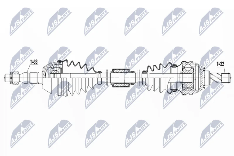Hnací hriadeľ NTY NPW-PL-125