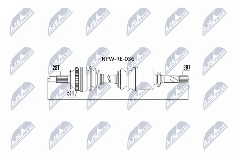 Hnací hriadeľ NTY NPW-RE-036