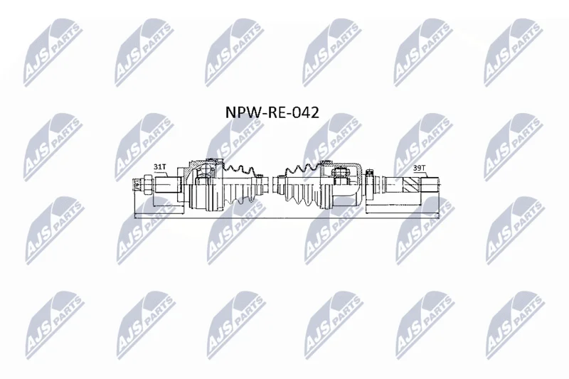 Hnací hriadeľ NTY NPW-RE-042