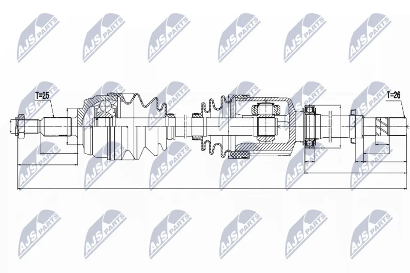Drive Shaft NTY NPW-RE-132