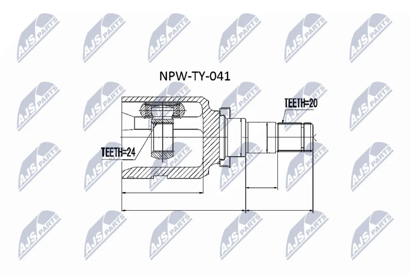 Joint Kit, drive shaft NTY NPW-TY-041
