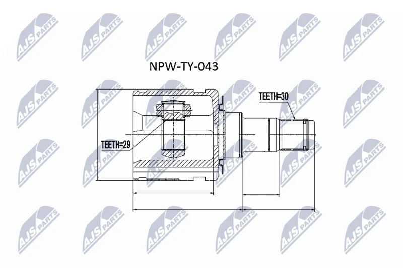 Joint Kit, drive shaft NTY NPW-TY-043