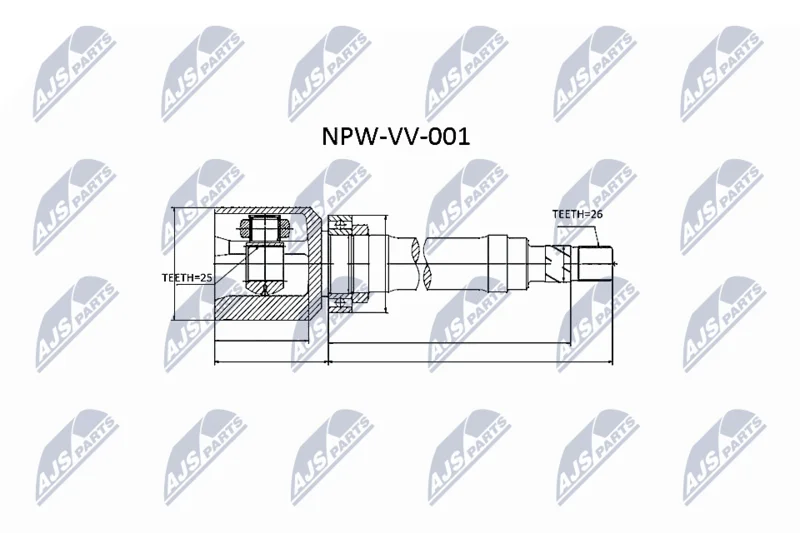 Joint Kit, drive shaft NTY NPW-VV-001