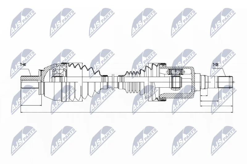Drive Shaft NTY NPW-VV-033