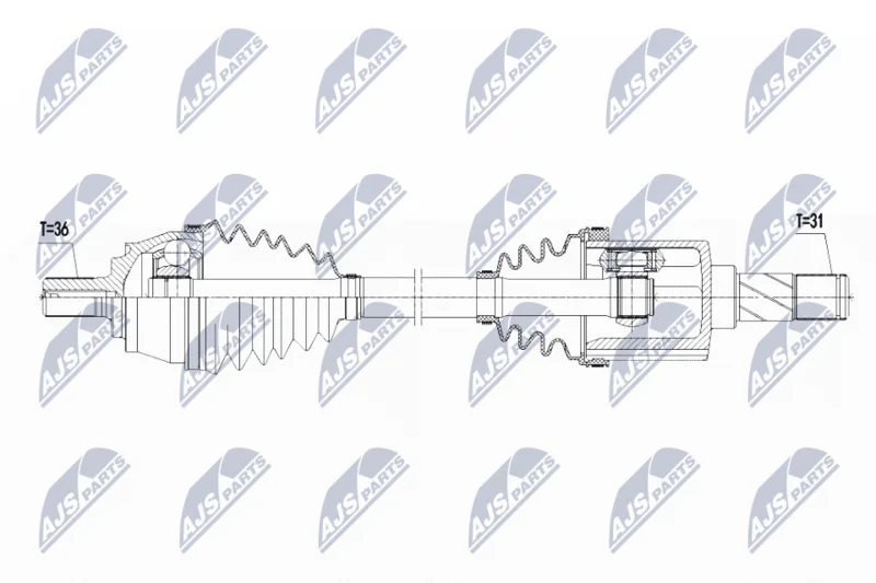 Hnací hriadeľ NTY NPW-VV-109