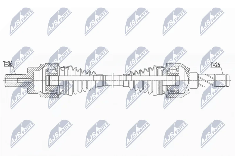 Drive Shaft NTY NPW-VV-144
