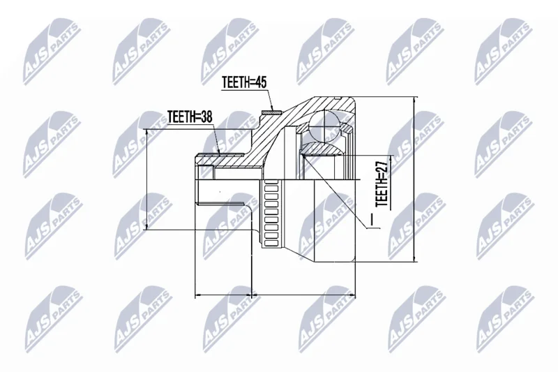 Joint Kit, drive shaft NTY NPZ-AU-009