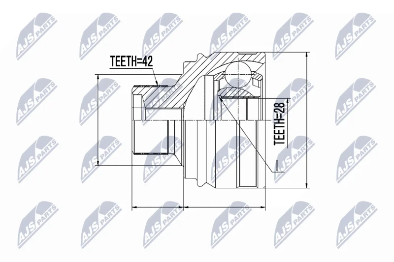 Joint Kit, drive shaft NTY NPZ-AU-054