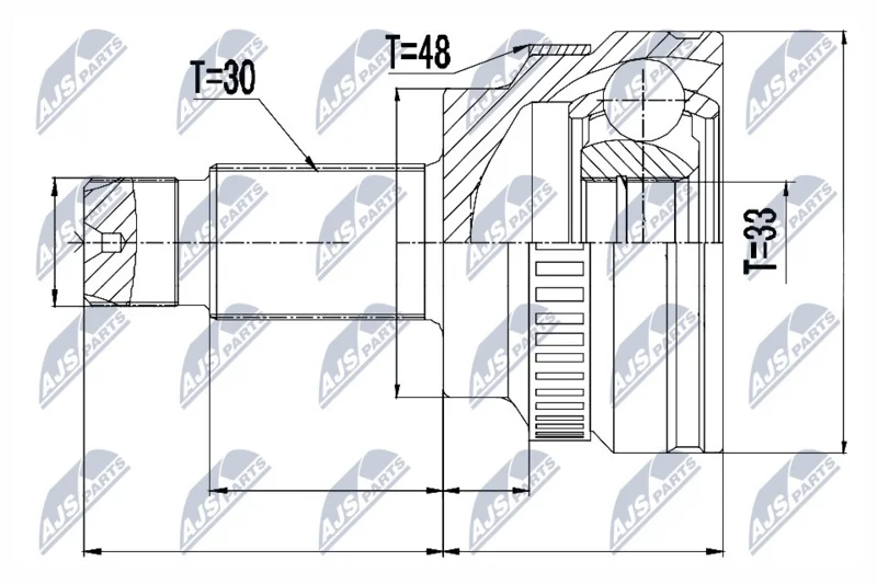 Joint Kit, drive shaft NTY NPZ-BM-010