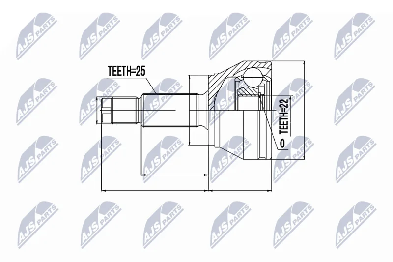 Joint Kit, drive shaft NTY NPZ-FR-006