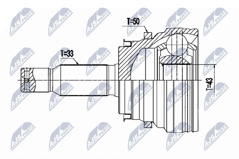 Joint Kit, drive shaft NTY NPZ-MS-064