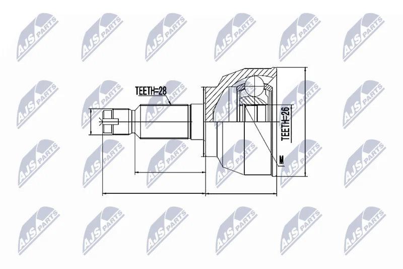 Joint Kit, drive shaft NTY NPZ-MZ-042