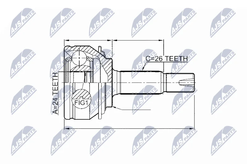 Joint Kit, drive shaft NTY NPZ-TY-065