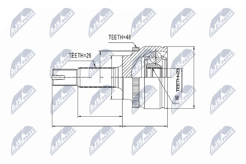 Joint Kit, drive shaft NTY NPZ-TY-082
