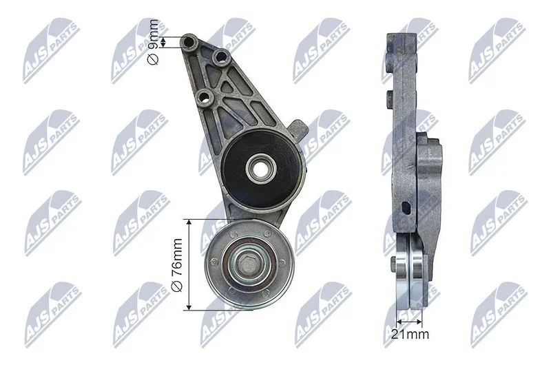 Tensioner Pulley, V-ribbed belt NTY RNK-AU-022