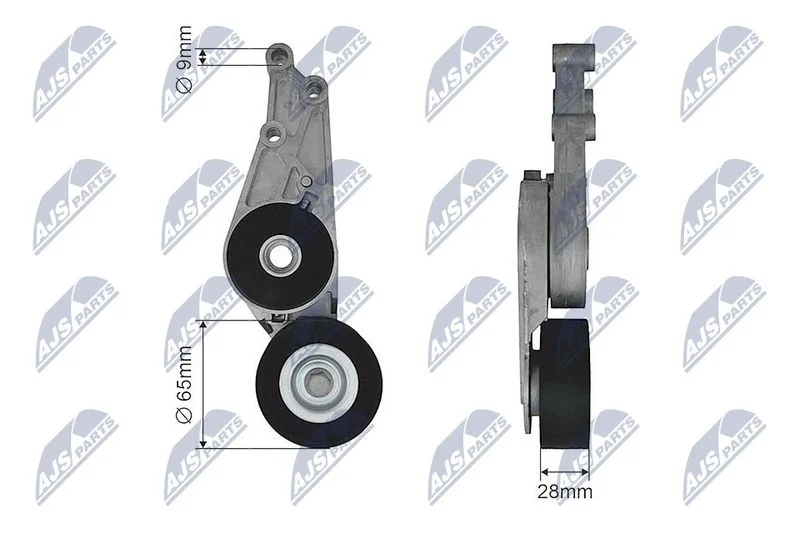 Tensioner Pulley, V-ribbed belt NTY RNK-AU-026