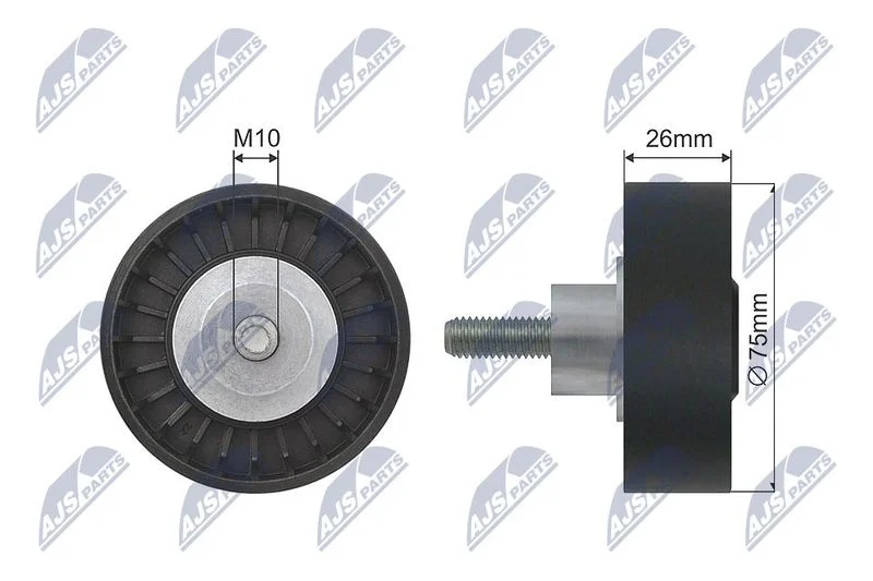 Deflection Pulley/Guide Pulley, V-belt NTY RNK-AU-034