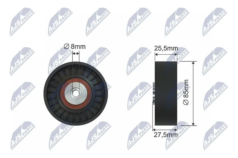 Deflection Pulley/Guide Pulley, V-belt NTY RNK-AU-038