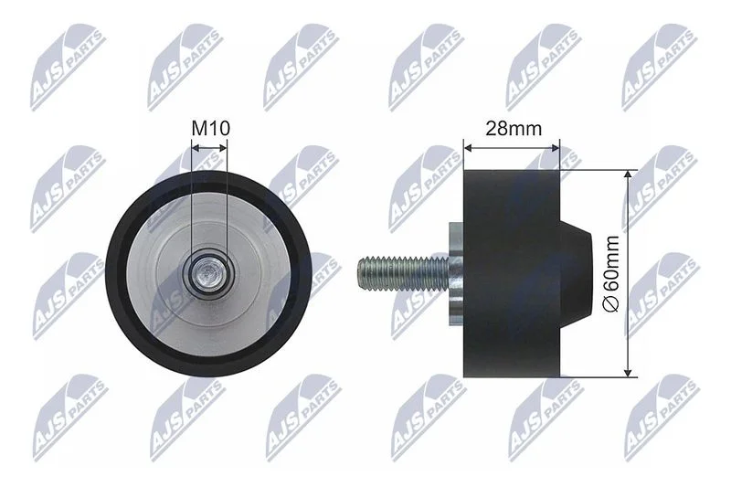 Deflection Pulley/Guide Pulley, V-belt NTY RNK-AU-039