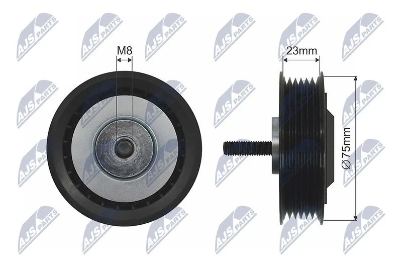 Deflection Pulley/Guide Pulley, V-belt NTY RNK-AU-041