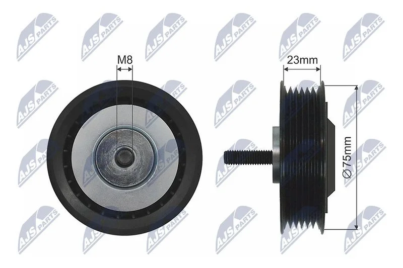 Deflection Pulley/Guide Pulley, V-belt NTY RNK-AU-042