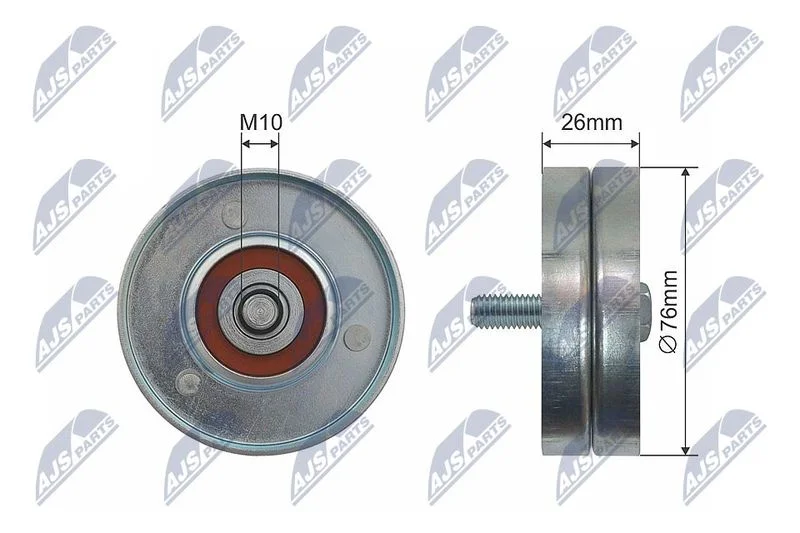 Deflection Pulley/Guide Pulley, V-belt NTY RNK-AU-050