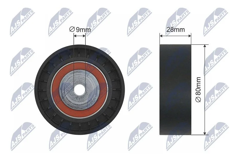 Deflection Pulley/Guide Pulley, V-belt NTY RNK-BM-019