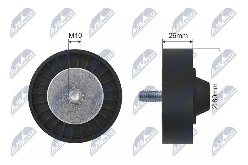 Deflection Pulley/Guide Pulley, V-belt NTY RNK-BM-027