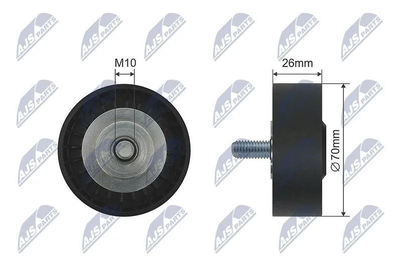 Deflection Pulley/Guide Pulley, V-belt NTY RNK-BM-036