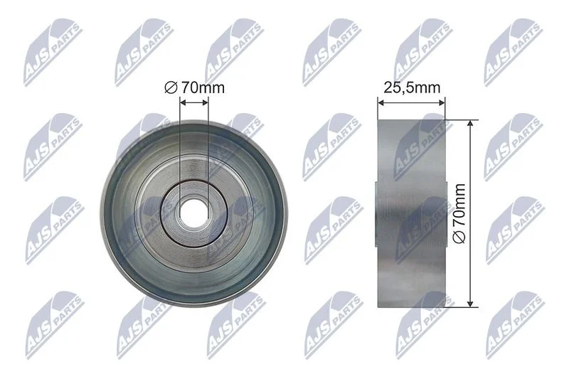 Tensioner Pulley, V-ribbed belt NTY RNK-CH-013