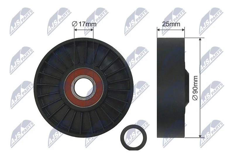 Tensioner Pulley, V-belt NTY RNK-CH-029
