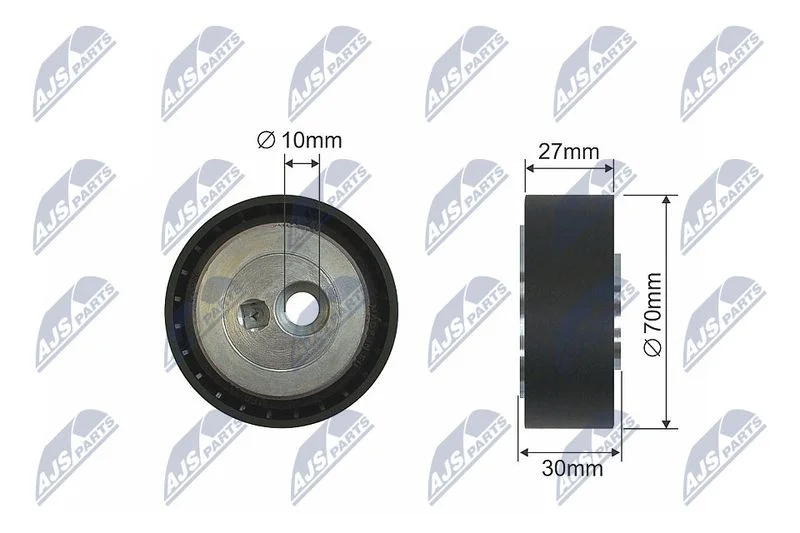 Tensioner Pulley, V-ribbed belt NTY RNK-CT-008