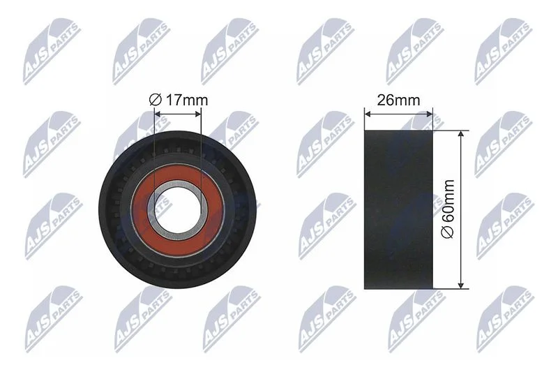Tensioner Pulley, V-belt NTY RNK-CT-039