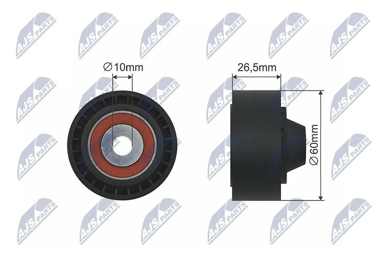 Tensioner Pulley, V-belt NTY RNK-CT-043