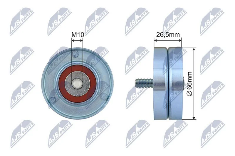 Tensioner Pulley, V-ribbed belt NTY RNK-CT-062