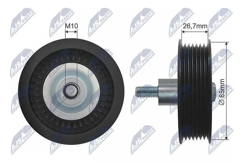Deflection Pulley/Guide Pulley, V-belt NTY RNK-FR-045
