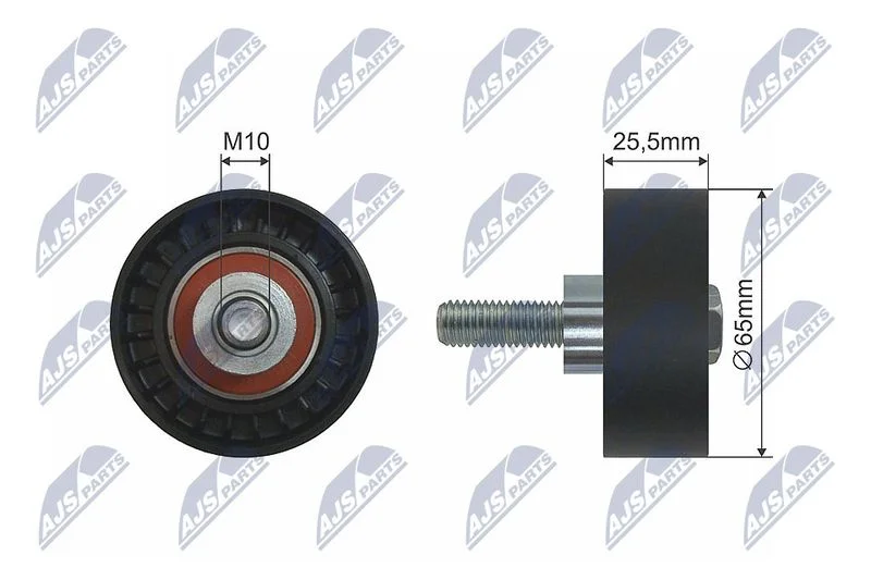 Deflection/Guide Pulley, V-ribbed belt NTY RNK-FT-009