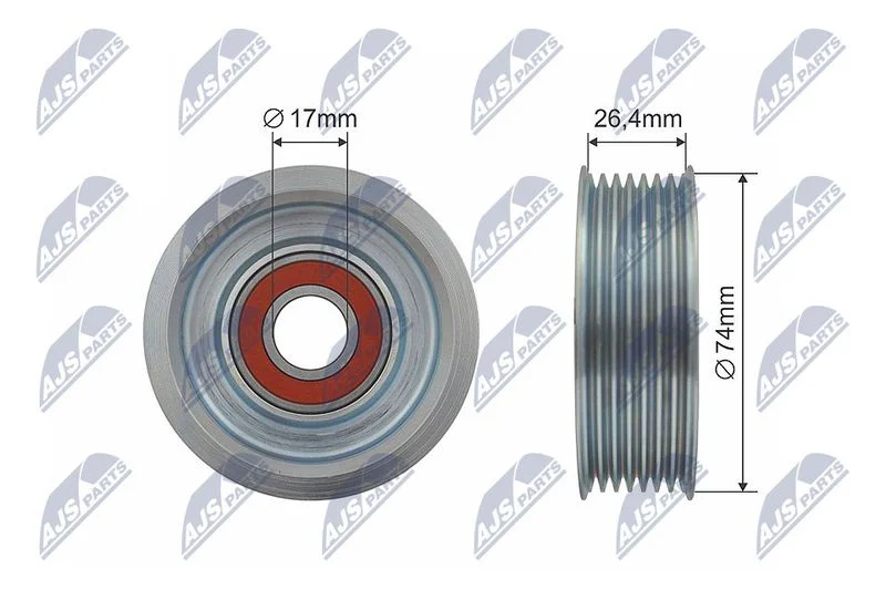 Deflection Pulley/Guide Pulley, V-belt NTY RNK-HD-019