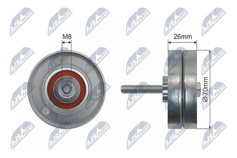 Deflection Pulley/Guide Pulley, V-belt NTY RNK-MZ-014