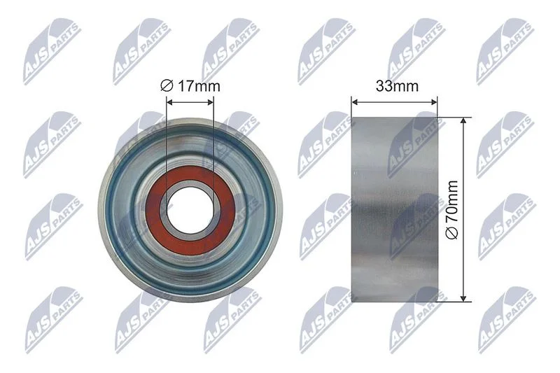 Tensioner Pulley, V-ribbed belt NTY RNK-NS-026