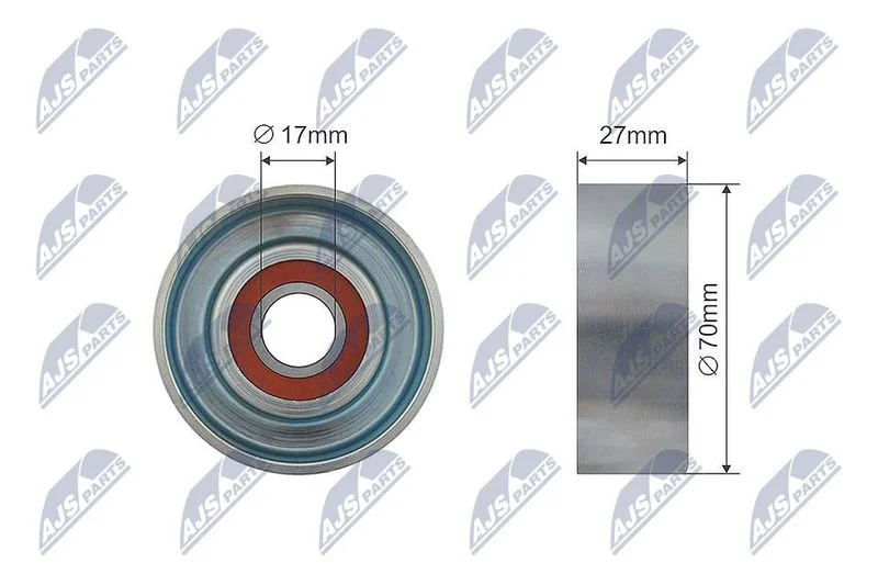 Tensioner Pulley, V-ribbed belt NTY RNK-NS-037
