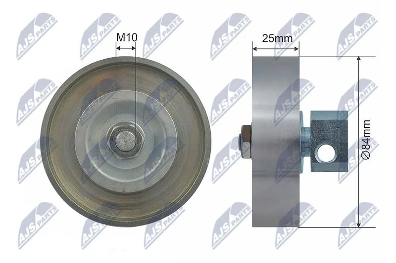 Tensioner Pulley, V-ribbed belt NTY RNK-NS-042